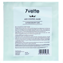 Odmładzająca maska w płacie - Yvette Age Control Mask - 1 szt.